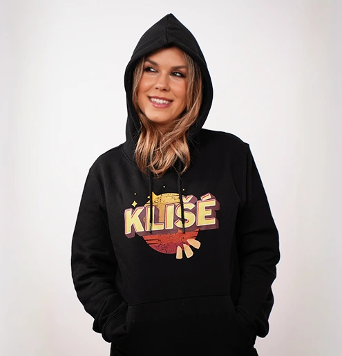 KLIŠÉ Hoodie by Nika Zorjan - črni - slika 2